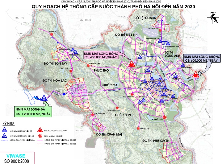Quy hoạch tổng thể cấp nước thành phố Hà Nội giai đoạn đến 2030 và tầm nhìn đến 2050